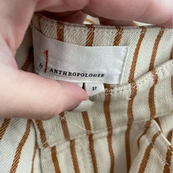 Anthropologie Kellie Striped Flare Leg Pants Size 27 - Picture 8 of 8